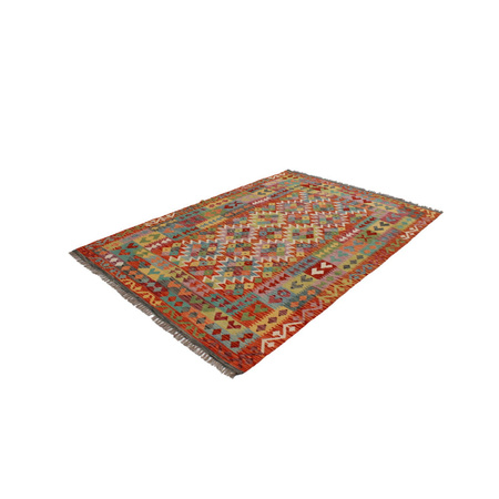 Wool kilim afghan rug multicolored 100464 247x168