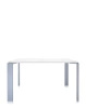 Four Square Soft Touch 128x128 cm Aluminum Table White