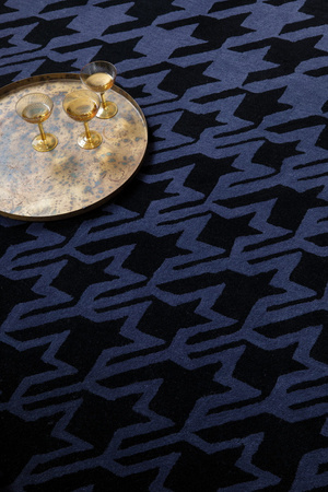 Ted Baker Houndstooth Blue rug 162808