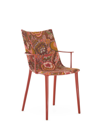 H.H.H. Upholstered Fabric Chair Rust Lacque