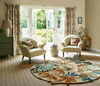 Sanderson ROBIN'S WOOD RUSSET BROWN ROUND rug 146501