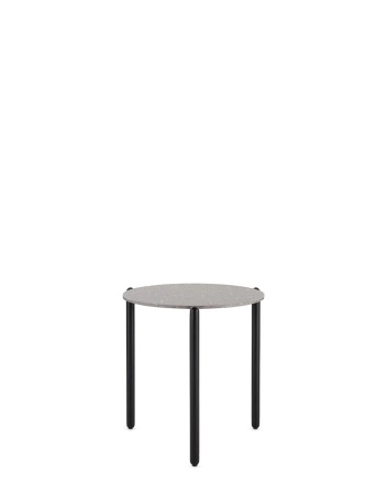 Undique Stolik Czarny Terrazzo Jasnoszary