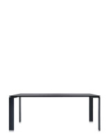 Four Rectangular 190x79 cm Stół Czarny Czarny