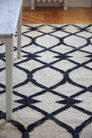 Gan Kilim Rodas Black Carpet