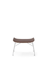 S/Wood Slatted Ash Footrest Dark Wood Chrome FSC™