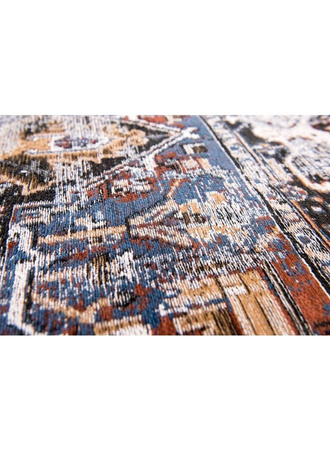 Louis de Poortere Antiquarian Antique Heriz Divan Rug Blue 8707