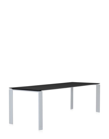  Four Soft Touch 223x79 cm Aluminum Table Black