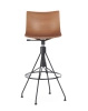 C.Koya Basic Veneer Stołek Barowy Ciemne Drewno Czarny FSC™