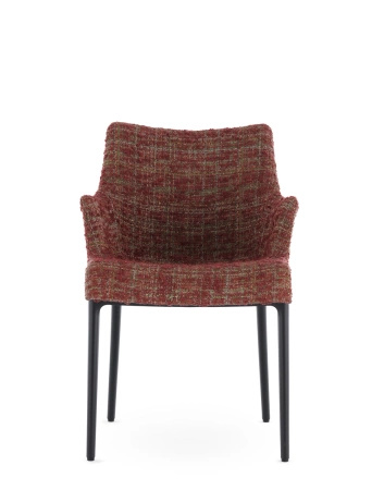 Eleganza Nia Peony Plain Chair Black Burgundy