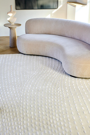 Toulemonde Bochart Kantha Blanc carpet