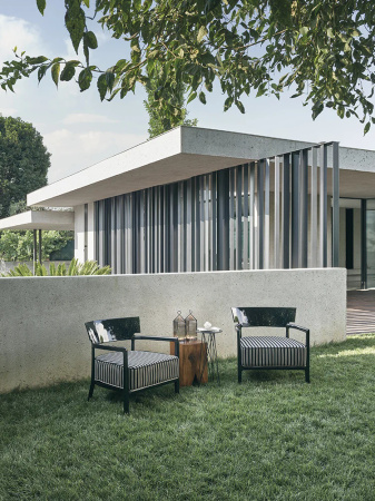  Cara Outdoor Fotel Biały Niebieski