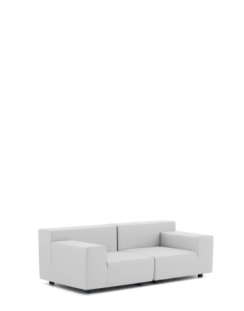 Plastics Tech Fabric Two-Seater Sofa White