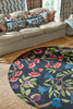 Sanderson FORAGING INDIGO ROUND carpet 146618
