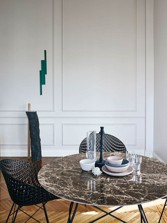 Glossy XXL Ø150 cm Table White White