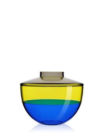 Shibuya Vase Gray Yellow Blue