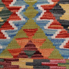 Wool kilim afghan rug multicolored 100007 118x87