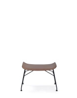 S/Wood Slatted Ash Footrest Dark Wood Black FSC™
