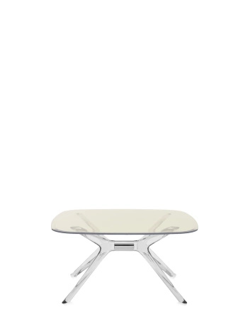 Blast Square Table Yellow/Chrome