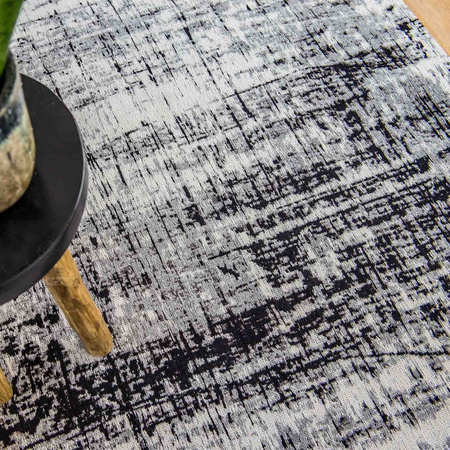 Louis de Poortere Mad Men Griff Metro Rug Black & White 8926