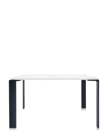 Four Square 128x128 cm Table Black White