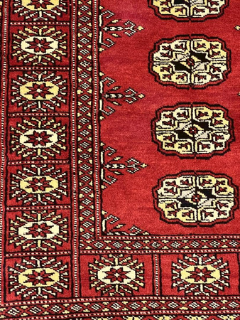 Pakistan Bokhara Wool Carpet 111013 077 x 121