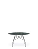 Glossy Round Ø128 cm Table Black Green
