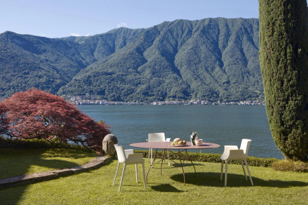 Glossy XXL Outdoor Round Ø150 cm Stół Biały