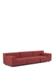 Plastics Tech Fabric Three-Seater Sofa Brick