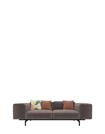 Largo Two-Seater Velvet Sofa Taupe