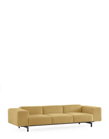 Largo Three-Seater Curly Sofa Yellow