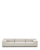 Plastics Outdoor Three-Seater Sofa White