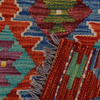 Wool kilim afghan rug multicolored 100109 120x80