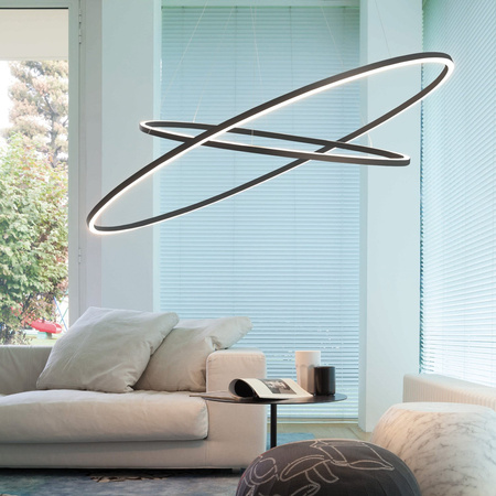 Lampa Wisząca Nemo Ellisse Double Mega 2700 K Czarny