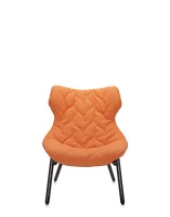 Foliage Trevira Armchair Black Orange