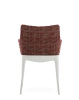 Eleganza Nia Peony Plain Chair White Burgundy