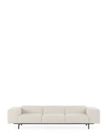 Largo Three-Seater Curly Sofa White