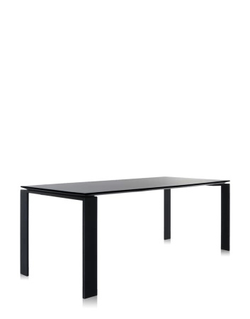  Four Soft Touch 190x79 cm Table Black Black
