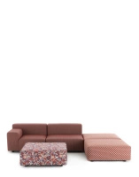 Plastics Outdoor Liberty 2 Seater + 3 Pouf Sofa Rdzawy
