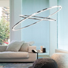 Lampa Wisząca Nemo Ellisse Double 3000 K Polerowane Aluminium