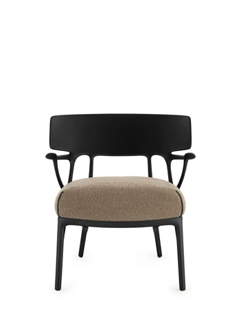 A.I. Lounge Bouclé Chair Black Brown