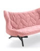 Foliage Velvet Sofa Czarny Różowy