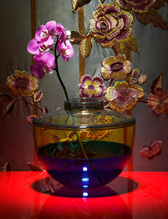 Shibuya Vase Orange Purple Gray