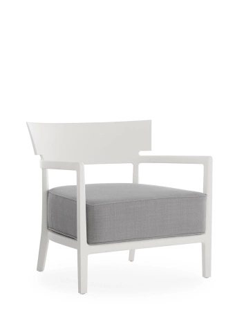 Cara Mat Outdoor Armchair White Gray