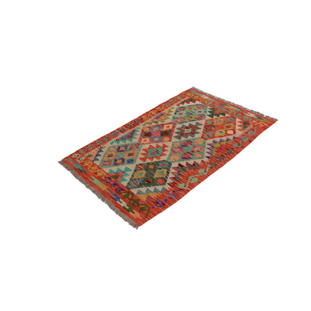 Wool kilim afghan rug multicolored 100100 128x81