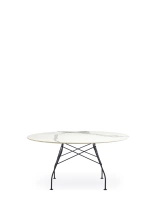 Glossy XXL Ø150 cm Table Black White