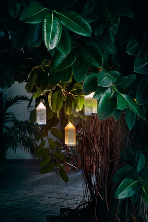 Lantern Table Lamp Black