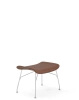 S/Wood Slatted Ash Footrest Light FSC™ Chrome Plated Leather