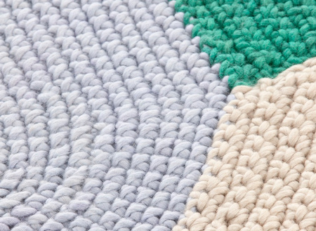 Gan Crochet Mono Blue Rug