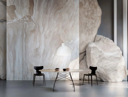 Glossy Marble Oval 192x118 cm Stół Pozłacany Nature Tundra