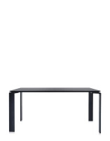 Four Rectangular Stół Czarny Czarny